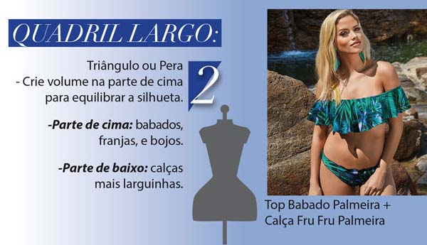 Quadril Largo | Top Babado Palmeira | Calça Fru Fru Palmeira