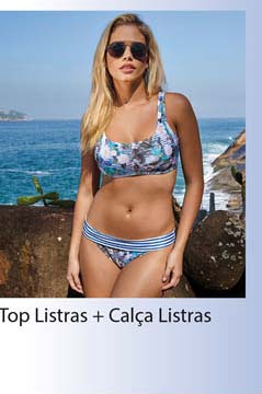 Sem Curvas | Top | Calça Listras